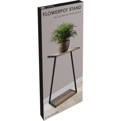6. 2-stufiges Regal für Pflanzen, 29 x 20 x 50 cm, Tischplatte aus Holz