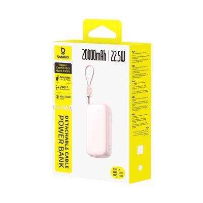 4. Baseus EnerFill FC21 Qpow 3 Ultra 20000mAh 22,5W Powerbank mit Display und Kabel – Pink