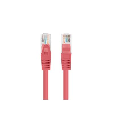 3. Patchkabel Kat. 5e UTP 0,25 m rot, von Fluke geprüft, Lanberg, 10er-Packung