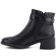 3. Schwarze Damen-Ankle-Boots aus Leder mit isolierter Sohle, Sergio Leone BT-25-S
