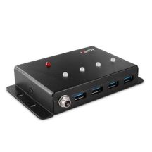 Lindy 43374 USB 3.2 Gen 1 (3.1 Gen 1) Typ-B Hubs und Konzentratoren 5000 Mbit/s Schwarz