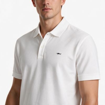 10. Paul&Shark Herren-Polohemd aus Baumwolle, Weiß, 99311001-10