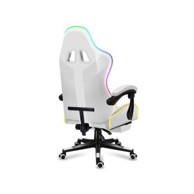 18. Huzaro Force 4.7 RGB Weißer Gaming-Stuhl