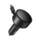Orico FC-60-2C 60W Kfz-Ladegerät mit einziehbarem USB-C-Kabel (65 cm) – Schwarz