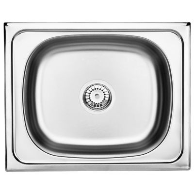 Deante Twist 1-Becken-Spüle ohne Abtropffläche, Edelstahl ZEU010A