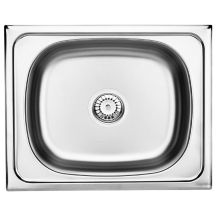 Deante Twist 1-Becken-Spüle ohne Abtropffläche, Edelstahl ZEU010A