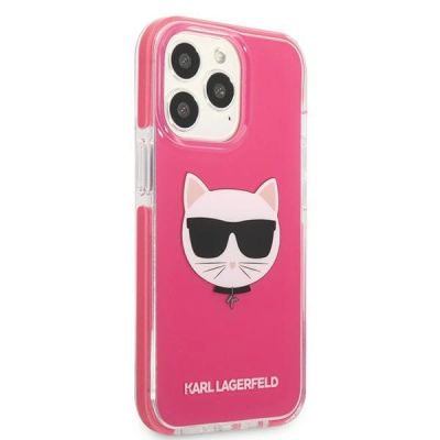 4. Karl Lagerfeld Choupette Head Hülle für iPhone 13 Pro Max – Fuchsia