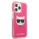 4. Karl Lagerfeld Choupette Head Hülle für iPhone 13 Pro Max – Fuchsia