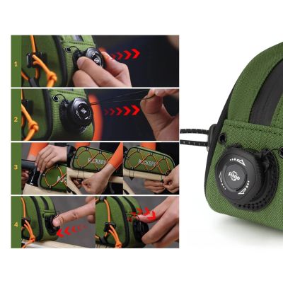 2. Rockbros 30120045001 ROAD TO SKY Fahrradtasche für das Oberrohr, wasserdicht, 0,7 l – grün