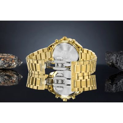 6. Giewont Herrenuhr Chronograph Saphir Gold Blau GW7290-B6