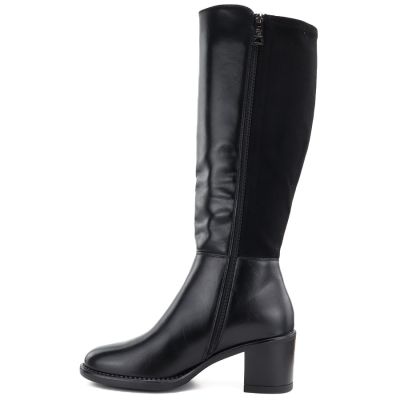 3. Schwarze Damen-Stiefeletten mit hohem Absatz und Stretchanteil, Vinceza 58652