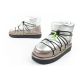 8. D.Franklin Damen Schneestiefel Winter Modische Isolierte Stiefeletten Silber