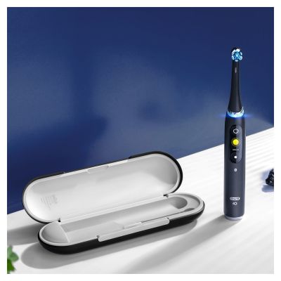 16. Oral-B iO 80363731 Elektrische Zahnbürste für Erwachsene, rotierende und pulsierende Zahnbürste, Schwarz, Silber