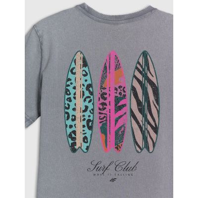 2. Lässiges Damen-T-Shirt mit Print, Größe 4F 4FRSS26TTSHF4515-27S