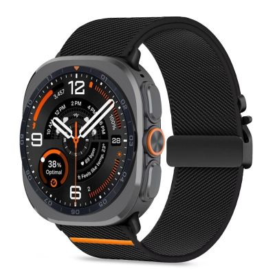 Tech-Protect Nylonverschluss für Samsung Galaxy Watch Ultra 47 mm – Schwarz