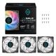 10. Iceberg Thermal IceGALE Lightning ARGB Computergehäuselüfter 12cm Schwarz 3 Stück.