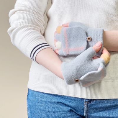4. Winter-Handyhandschuhe für Damen/Kinder – grau