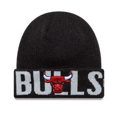 New Era NBA Chicago Bulls Wordmark Strickmütze mit schwarzem Bündchen - 60691260