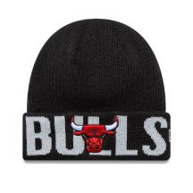 New Era NBA Chicago Bulls Wordmark Strickmütze mit schwarzem Bündchen - 60691260