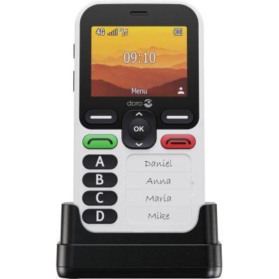 6. Doro Leva X10 6,1 cm (2,4") 117 g Schwarz, Weiß Handy für Senioren