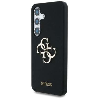2. Guess Silikon Big 4G Logo Bottom Script Hülle für Samsung Galaxy S25 - Schwarz