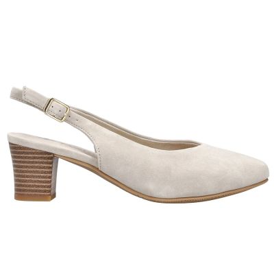 17. Beige Leder-Pumps mit offener Spitze Rieker 44651-60
