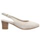 17. Beige Leder-Pumps mit offener Spitze Rieker 44651-60