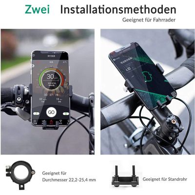 2. Rockbros Handyhalterung schwarz 2017-2ABK