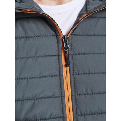5. Jack&Jones JJEMULTI Steppjacke 12182242 Grau melang/Eingesetzter Saum