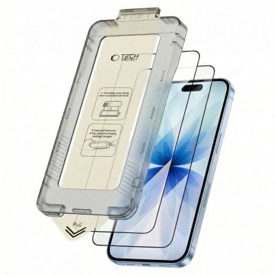 10. Tech-Protect Quick Set+ 2er-Pack Panzerglas für iPhone 17 - Schwarz