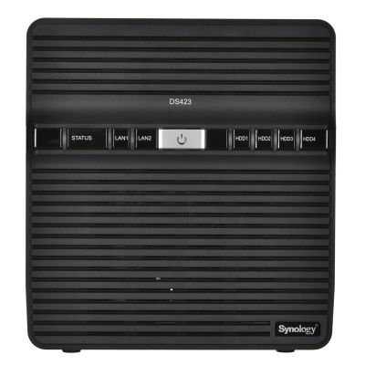2. Synology DS423 NAS; Tower; 4x (3,5" SATA-Festplatten); Realtek RTD1619B; 2 GB DDR4, 2x 1GbE RJ-45
