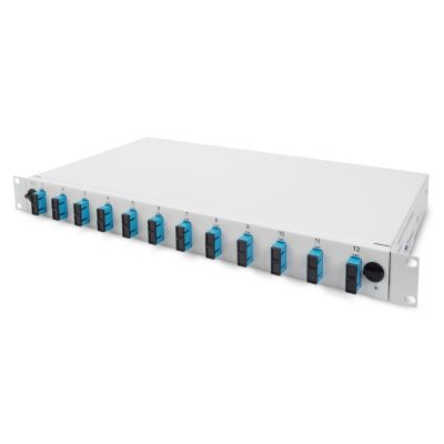 2. 19-Zoll-Patchpanel ohne Frontplatte, 1 HE, verschiebbar, Kabelverschraubungen PG13,5 und PG16, Kabelbinder/Halterungen, grau