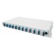 2. 19-Zoll-Patchpanel ohne Frontplatte, 1 HE, verschiebbar, Kabelverschraubungen PG13,5 und PG16, Kabelbinder/Halterungen, grau