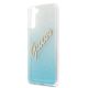 6. Guess GUHCS21MPCUGLSBL S21+ G996 blau/blaues Hardcase Glitter Gradient Script