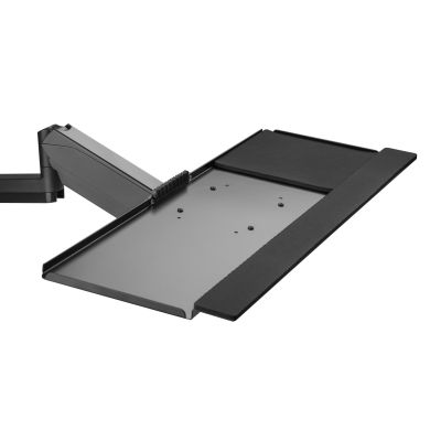 23. Einzelner, wandmontierter Monitorarm mit LCD-Bildschirm und Tastatur, max. 32 Zoll, max. 8 kg, neig- und schwenkbar