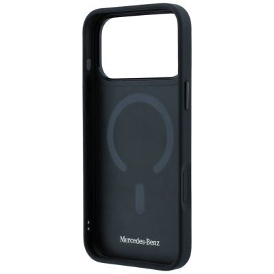 7. Mercedes Leder-Mesh-Hülle mit Bow Line MagSafe für iPhone 18 Pro Max / 17 Pro Max – Blau