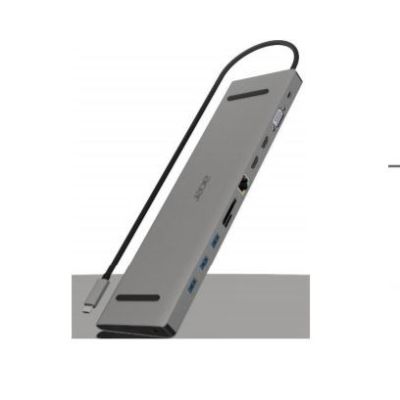 Acer ACG-DCK-C-1 Kabelgebundener USB 3.2 Gen 1 (3.1 Gen 1) Typ-C Laptop, Grau