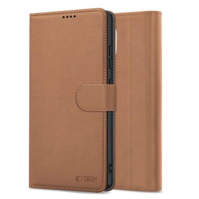 2. Tech-Protect Brieftaschenhülle für iPhone 16e / 17e – Braun