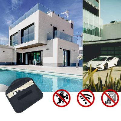 17. Anti-Diebstahl-Etui für Autoschlüssel, Telefon, Radio, Faraday-Box, Faraday-Käfig, 20 cm x 11 cm, schwarz