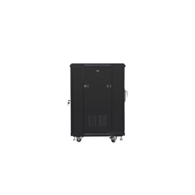 8. Lanberg FF01-6615-12B Rack-Schrank (15 HE; 19 Zoll; 848 mm / 600 mm / 600 mm; Standgerät; Glas; 800 kg; schwarz)