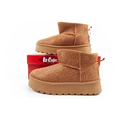 10. Lee Cooper Damen Winter Schneestiefel Modische Fell gefütterte Stiefeletten Braun