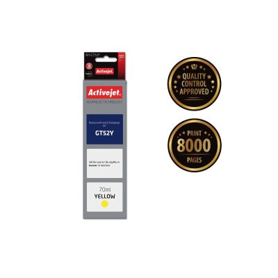 Activejet AH-GT52Y Tintenflasche (ersetzt HP GT52Y M0H56AE; Supreme; 70 ml; 8000 Seiten, gelb)