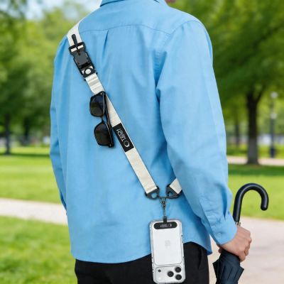 6. Tech-Protect C9S Umhängetasche mit Seil für Handys – Beige