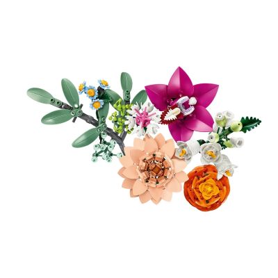 17. LEGO ICONS 10342 Botanik – Wunderschöner Strauß rosa Blüten