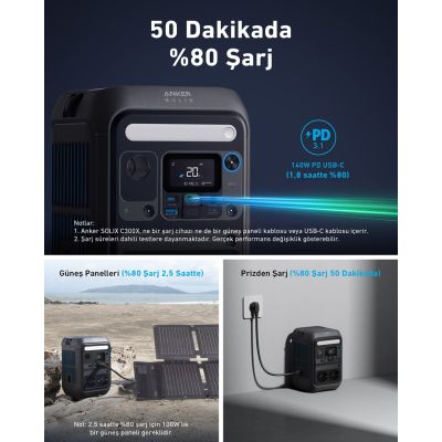 5. Anker Solix C300X 288Wh 300W Tragbare Powerstation