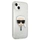 4. Karl Lagerfeld Glitter Karl's Head Hülle für iPhone 13 mini - Silber