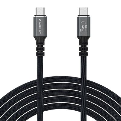2. Wozinsky WPS-UY415S USB-C USB4-Kabel 40 Gbit/s 240 W 1,5 m 4K – Schwarz