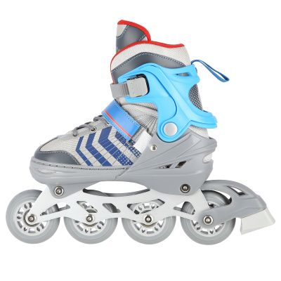 5. NH18192 4-in-1 GRAU-BLAU GRÖSSE L (39-43) ROLLSCHUHE MIT HOCKEY-ÄRMEL NILS EXTREME