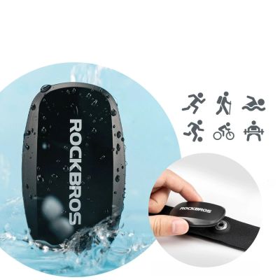 6. Rockbros HRM812 Bluetooth ANT+ IP67 Herzfrequenz-Brustgurt – Schwarz