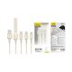 4. Dudao L7SE 3in1 USB-A - 2x USB-C / Lightning 66W Kabel 1,2m - beige